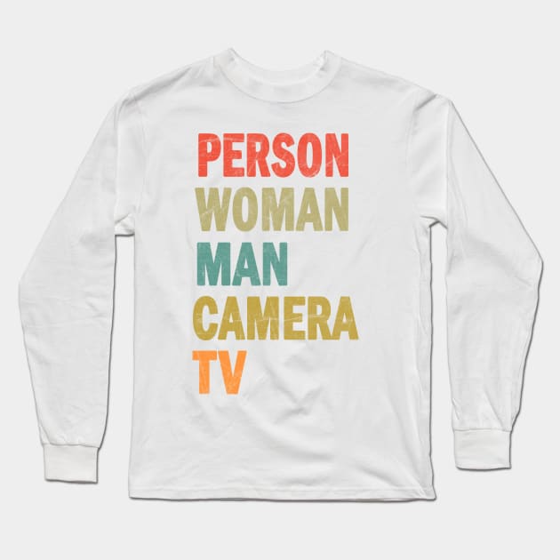 Person Woman Man Camera TV Long Sleeve T-Shirt by valentinahramov